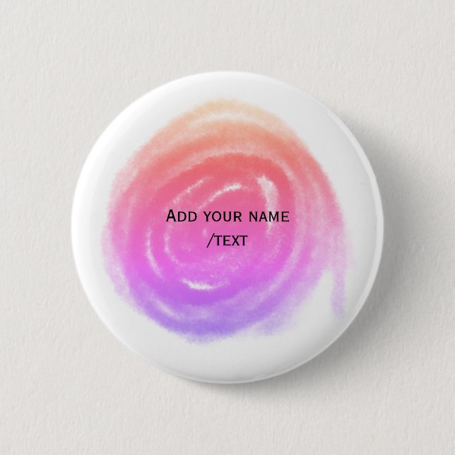 Badge Rond 5 Cm simple couleur d'aquarelle minimale couleur ajoute (Devant)