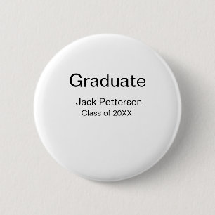 Badge Rond 5 Cm simple diplôme minimal ajouter nom classe moderne
