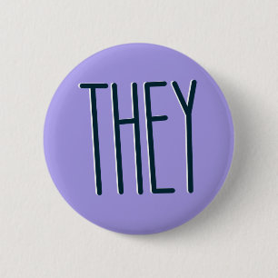 Badge Rond 5 Cm Simple ILS Pronoun Pin