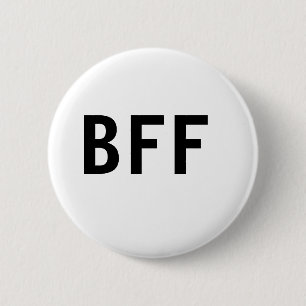 Badge Rond 5 Cm Simple minimum BFF meilleur amis famille nom perso