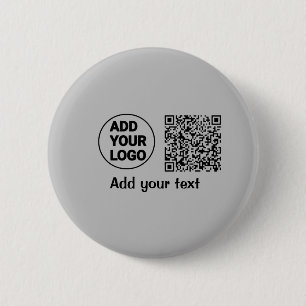 Badge Rond 5 Cm Simple minimum q r code ajouter logo code d'analys