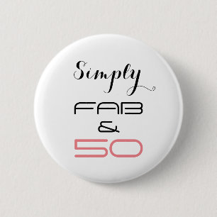 Badge Rond 5 Cm Simplement ouvrier et 50 - bouton