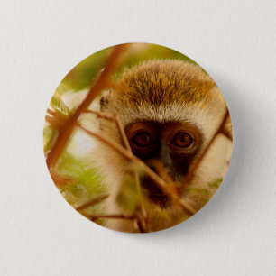 Badge Rond 5 Cm Singe Cheeky.