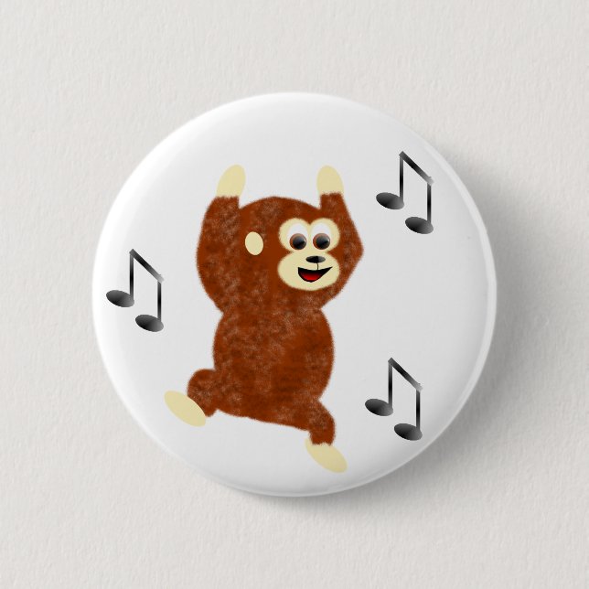 Badge Rond 5 Cm Singe génial (Devant)