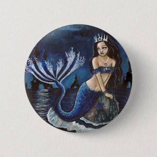 Badge Rond 5 Cm Sirène de lune