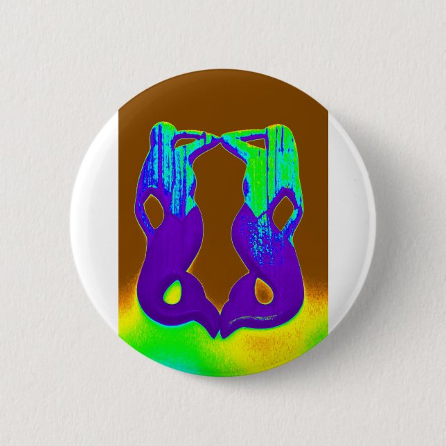 Badge Rond 5 Cm sirènes violettes (Devant)