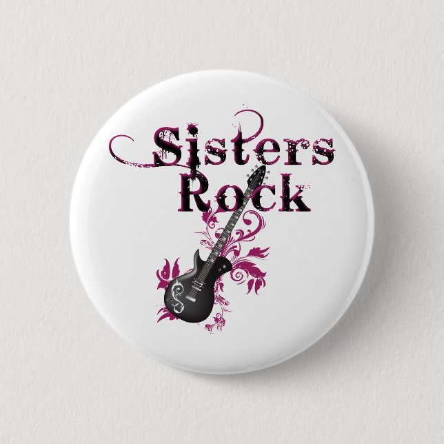 Badge Rond 5 Cm Sisters Rock (Devant)