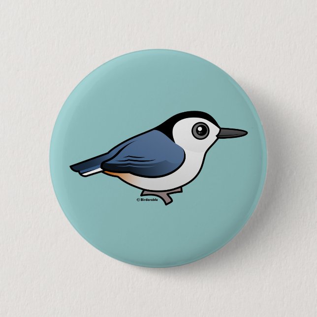 Badge Rond 5 Cm Sittelle Blanche-breasted (Devant)