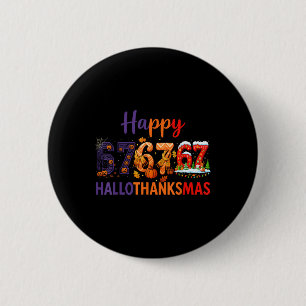 Badge Rond 5 Cm Six Seven Meme 67 Hallothanksmas Halloween Noël