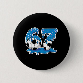 Badge Rond 5 Cm Six Seven Soccer Ice Cream Drip Funny Design