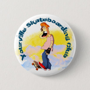 Badge Rond 5 Cm Skate Guy