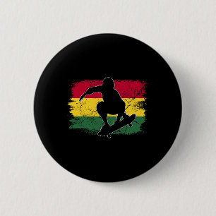 Badge Rond 5 Cm Skateboard Drapeau Ghanéen Ghana 1 