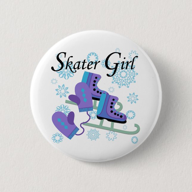 Badge Rond 5 Cm Skater Girl (Devant)