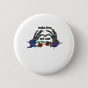 Badge Rond 5 Cm Skeleton conception de coeur main