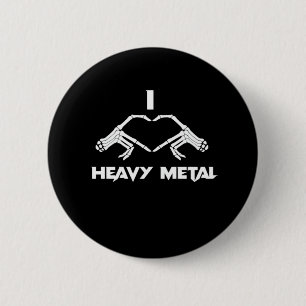 Badge Rond 5 Cm Skeleton Hands Heart - Drôle Halloween
