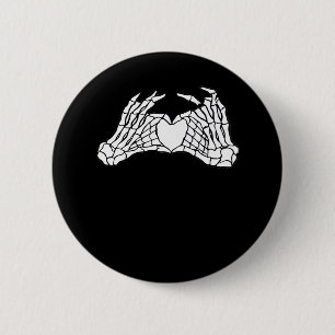 Badge Rond 5 Cm Skeleton Heart Hands - Lumière