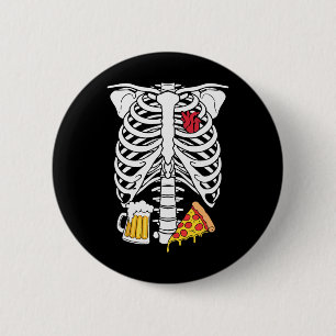 Badge Rond 5 Cm Skeleton Papa Halloween Grossesse Couples Costumes