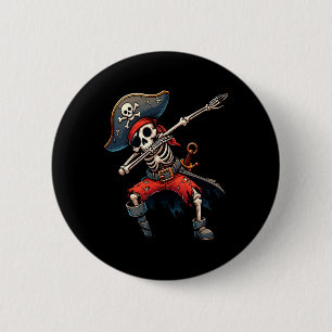 Badge Rond 5 Cm Skeleton Pirate Kids
