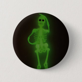 Badge Rond 5 Cm Skelton au néon