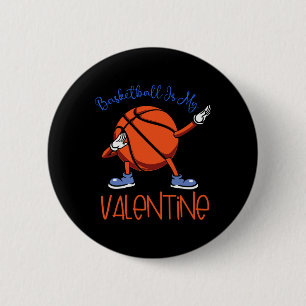 Badge Rond 5 Cm Sketll est ma Saint-Valentin. Drôles de Saint-Vale