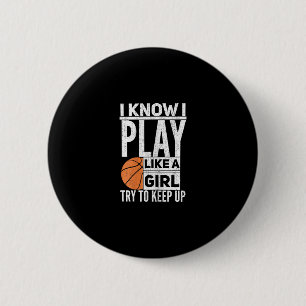Badge Rond 5 Cm Sketll Girls - Je sais que je joue comme une fille