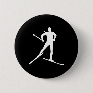 Badge Rond 5 Cm Ski de fond