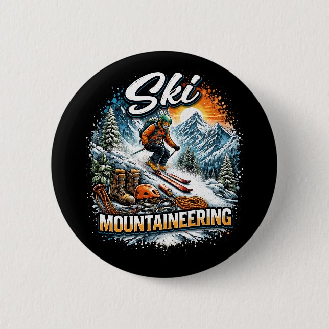 Badge Rond 5 Cm Ski Mountaineering (Devant)