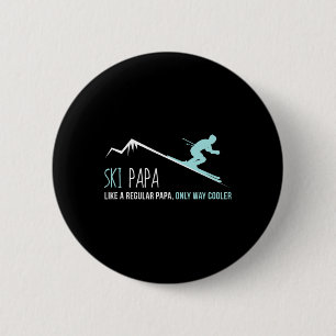 Badge Rond 5 Cm Ski Papa