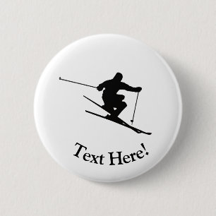 Badge Rond 5 Cm Skier
