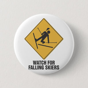 Badge Rond 5 Cm Skieurs en baisse