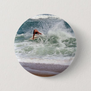 Badge Rond 5 Cm Skimboard par Shirley Taylor