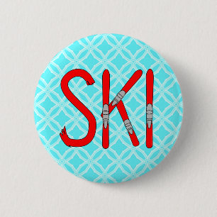 Badge Rond 5 Cm Skis