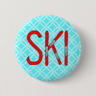 Badge Rond 5 Cm Skis