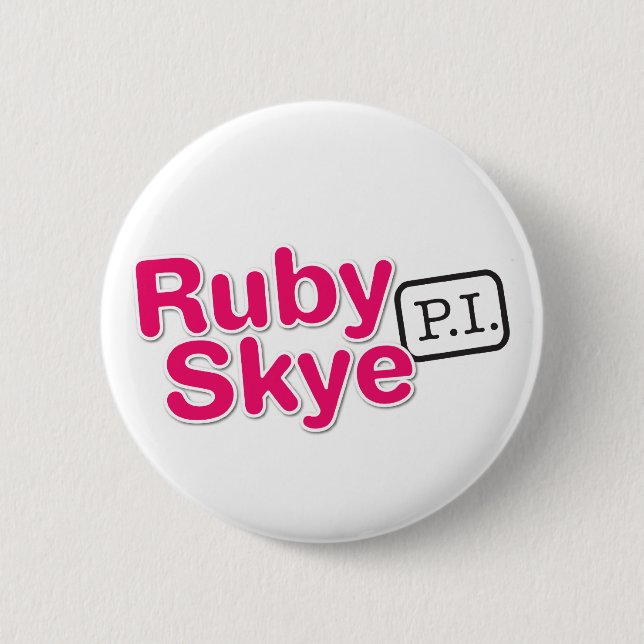 Badge Rond 5 Cm Skye rouge P.I. Buttons (blanc) (Devant)