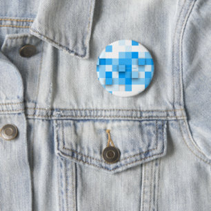 Badge Rond 5 Cm SlipperyJoe's carré artwork mosaïque moderne trois