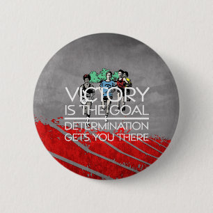 Badge Rond 5 Cm Slogan SUPÉRIEUR de victoire de voie