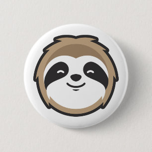 Badge Rond 5 Cm Sloth Mascot