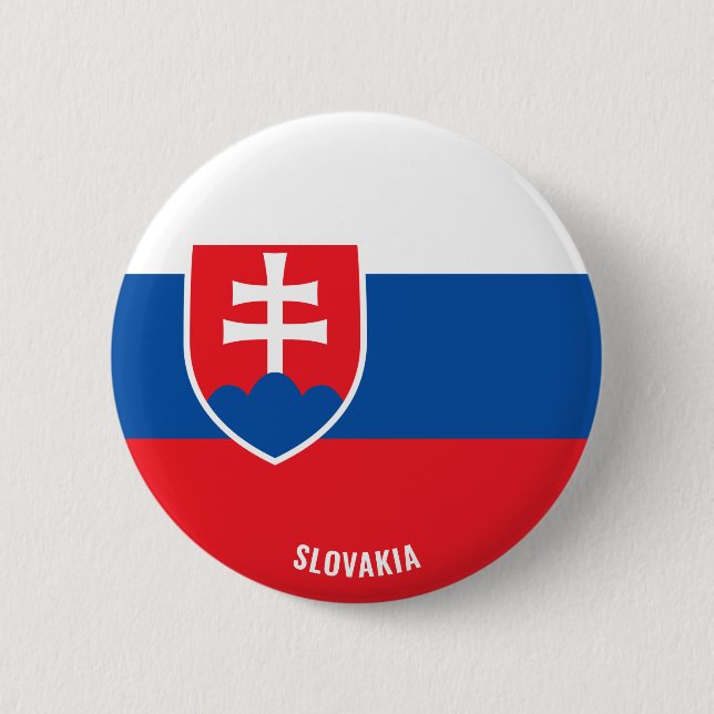 Badge Rond 5 Cm Slovaquie Drapeau charmant patriotique (Devant)