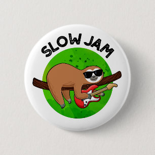 Badge Rond 5 Cm Slow Jam Funky Musique Animal Pun