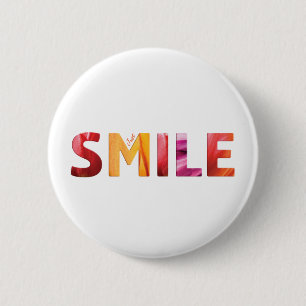 Badge Rond 5 Cm Smile Happy Citation 04
