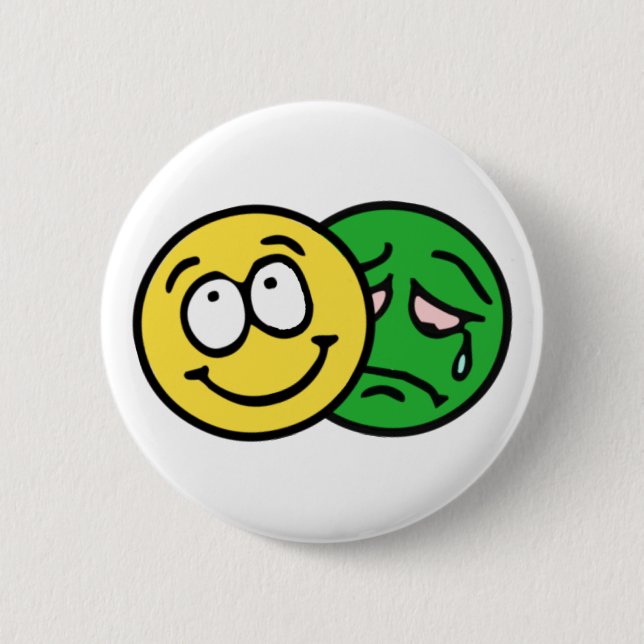 Badge Rond 5 Cm Smilie théâtres comédie tragédie (Devant)