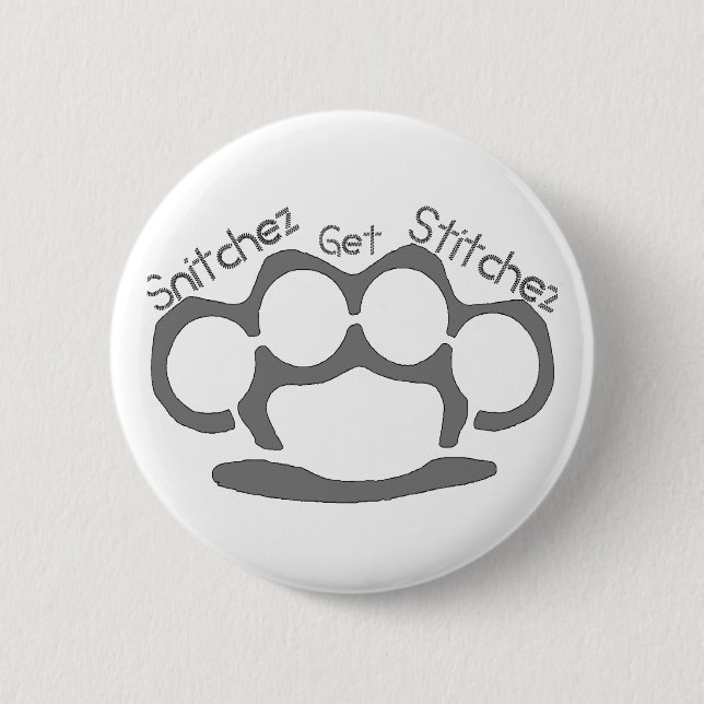 Badge Rond 5 Cm Snitchez obtiennent le bouton de Stitchez (Devant)