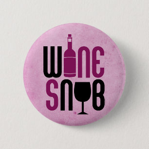 Badge Rond 5 Cm Snob de vin