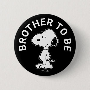 Badge Rond 5 Cm Snoopy Baby shower Brother