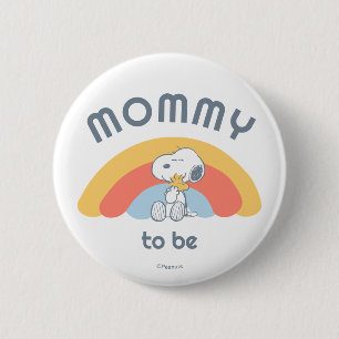 Badge Rond 5 Cm Snoopy Baby shower Mère Pour Être