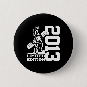Badge Rond 5 Cm Snowboard 12e anniversaire Snowboard 2013 Snowboar