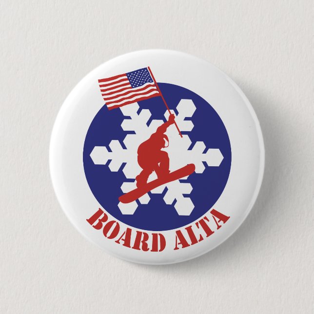 Badge Rond 5 Cm Snowboard Alta (Devant)