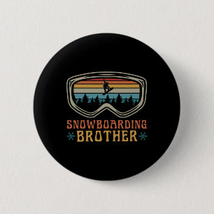 Badge Rond 5 Cm Snowboard Brother famille jumelle Snowboard Tri
