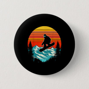 Badge Rond 5 Cm Snowboard Retro Snowboard Snowboard Extreme S