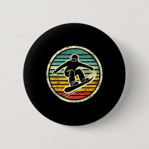 Badge Rond 5 Cm Snowboard Retro Snowboard Snowboard Extreme S
